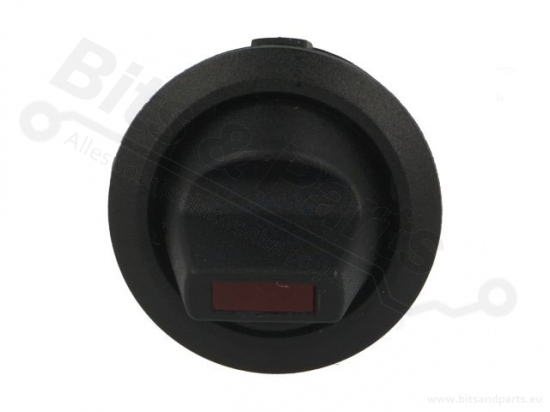 Snap-in on/off toggle switch with LED